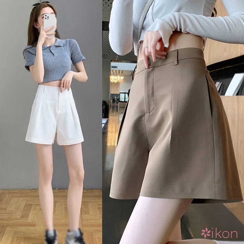 Quần Short Nữ Ống Rộng Lưng Cao Thời Trang