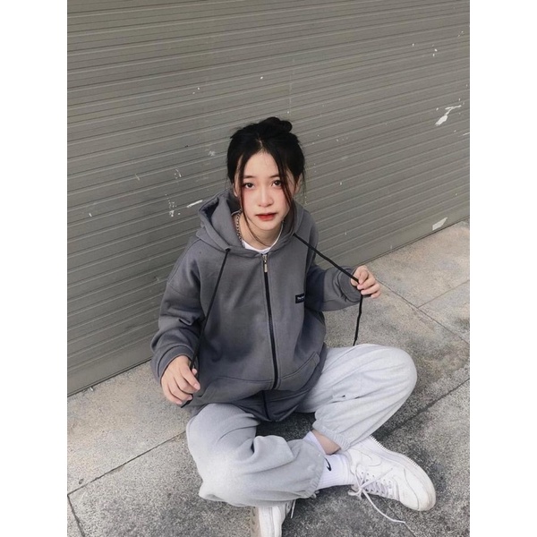 [Mã SKAMFSW175 giảm 10K đơn 50K] Áo Khoác dây kéo nỉ bông form rộng tag Noah unisex (nam nữ mặc được)