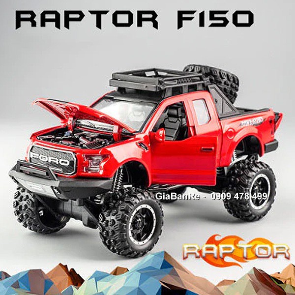 Xe Mô Hình Kim Loại Ford F150 Raptor Offroad Vua Địa Hình Tỉ Lệ 1:32 - 9708.1