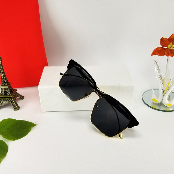mắt kính nam nữ 2020 Mắt kính nữ thời trang sành điệu - Đủ hộp đựng kính và khăn lau kính - Bảo hành 12 tháng