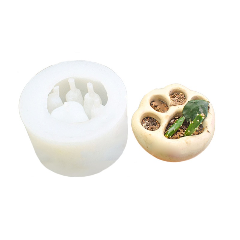Khuôn Silicone Làm Chậu Hoa Sen Đá Resin