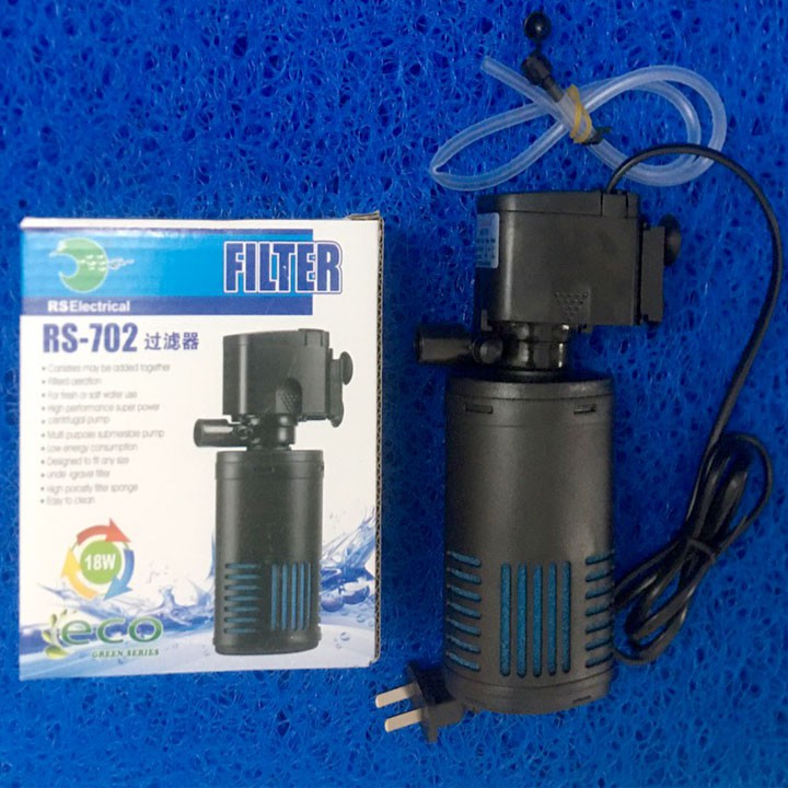 Máy lọc nước bể cá hồ cá mini 3 chức năng bơm lọc tạo oxy bể cá từ 35L đến 40l RS 702 Rs 703 - hoangtho87