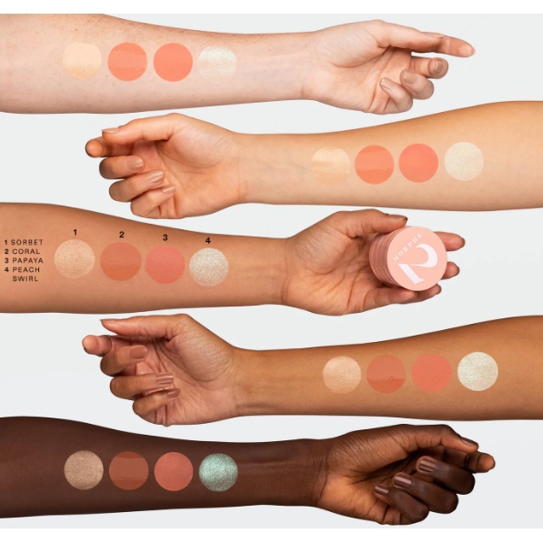 Bảng 4 món makeup Morphe Quad Goals Multi-Palette Bunny Beauty hàng đủ bill