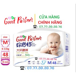 (FREESHIP) Tã bỉm dán Good Partner size M 48 miếng