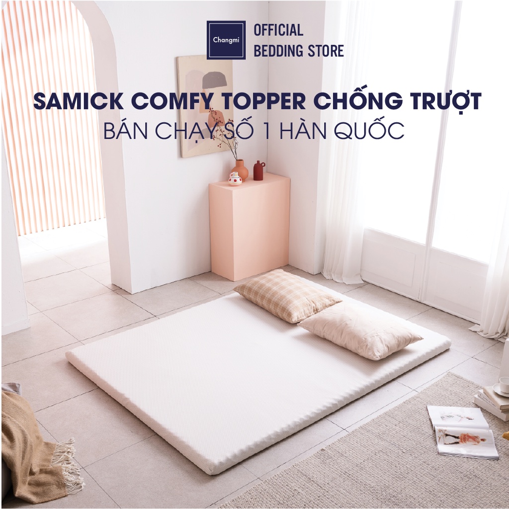 Samick Topper Foam tăng tiện nghi Hàn Quốc, tăng độ êm cho nệm, trải sàn chống trượt đủ kích thước