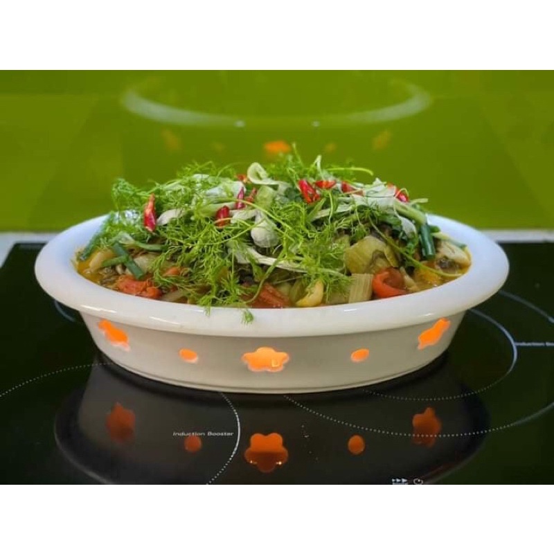 Bát hâm nóng đồ ăn hình bầu dục Sz 45x30cm