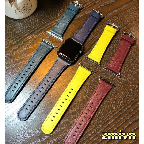 Dây da cao cấp dành cho Apple Watch 38mm 40mm 42mm 44mm