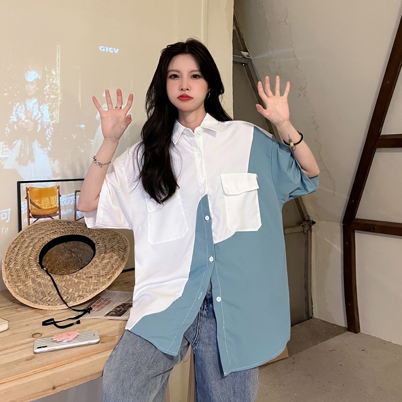 【ZHELIHANGFEI】Áo Thun POLO Tay Ngắn Form Rộng Theo Phong Cách Preppy Dễ Phối Đồ