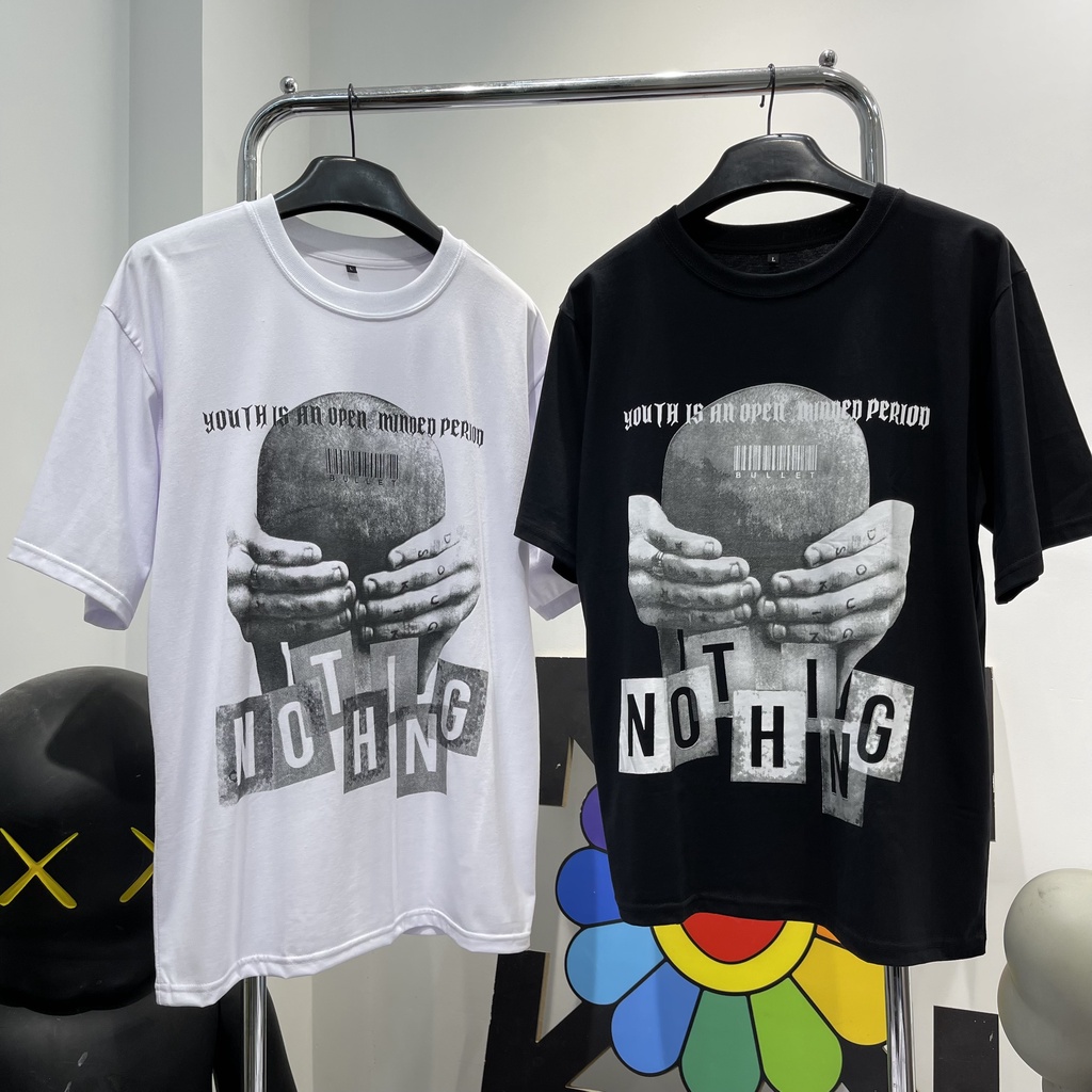 Áo thun nothing to say  áo phông nam nữ tay ngắn nothing oversize Kunshop