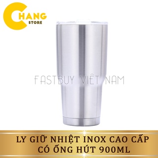 Ly Giữ Nhiệt Thái Lan 900ml Chống Trào, Bình Giữ Nhiệt Chống Va Đập + Tặng Túi Đựng Và Bộ Ống Hút Tiện Lợi