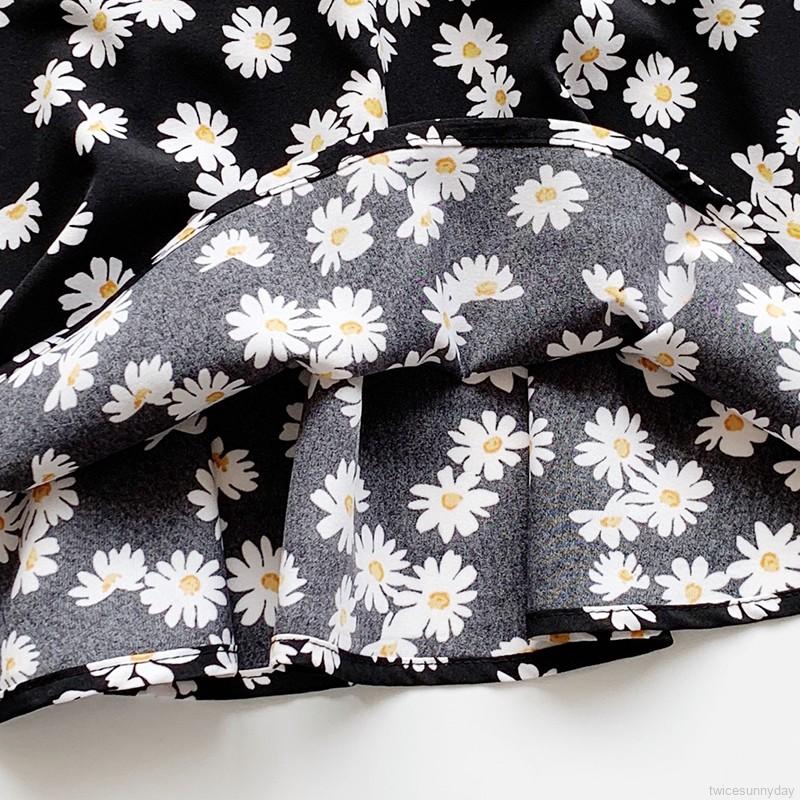 Đầm Hoa Hai Dây Dễ Thương Cho Bé Gái