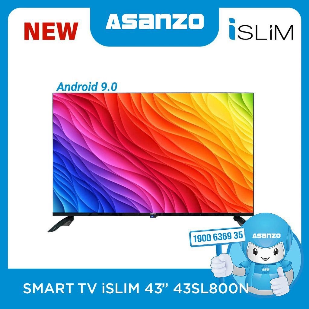 Smart tivi Asanzo iSlim Pro model 43SL800N - Hàng chính hãng (Bảo hành 24 tháng)