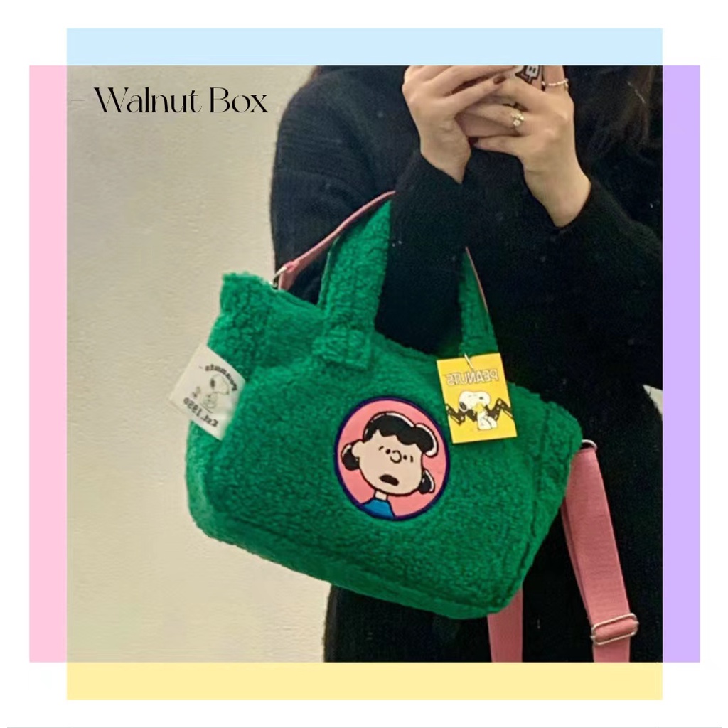 Túi Xách Đeo Vai Phủ Bông Thời Trang Đáng Yêu Dành Cho Nữ