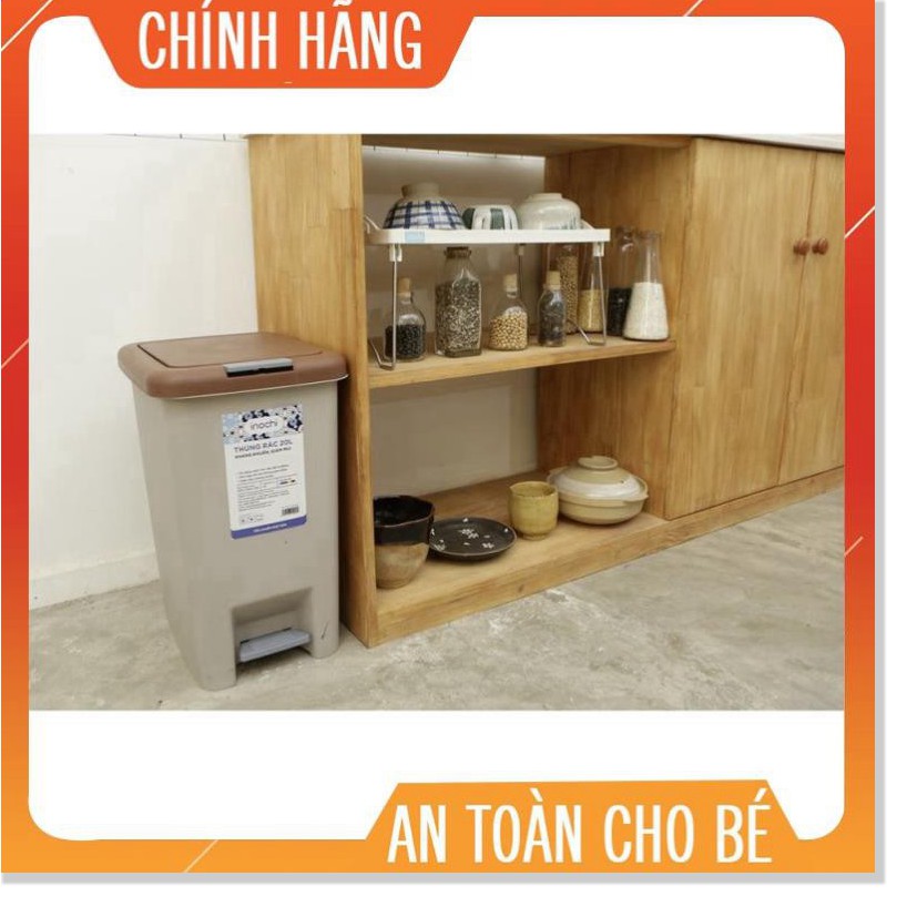 Thùng rác 20l có kèm ruột- đạp chữ nhật Inochi (tiêu chuẩn Nhật Bản)