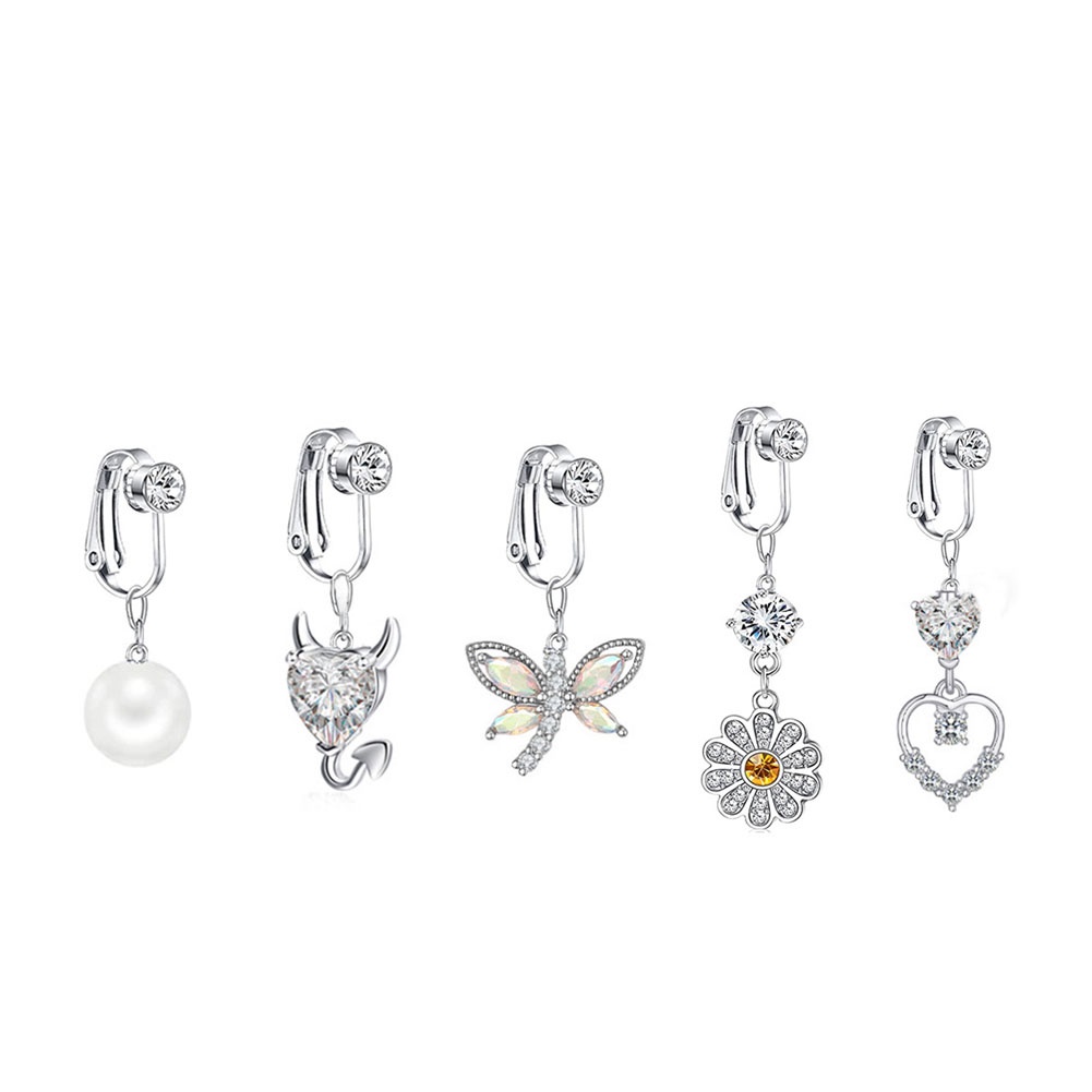 Khuyên Rốn Bằng Thép Không Gỉ Hình Trái Tim Xinh Xắn