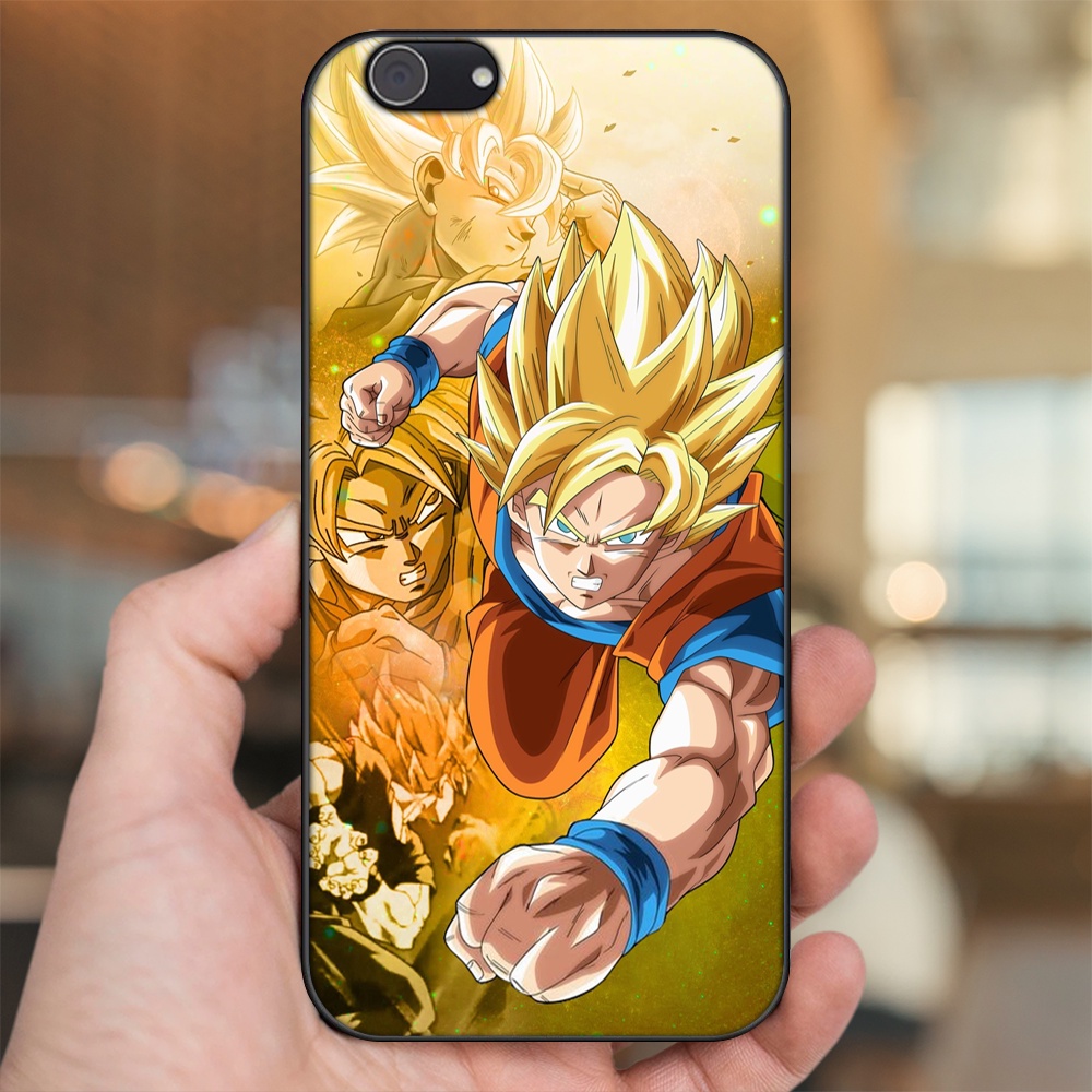 Ốp lưng Vivo Y53, Y69, Y71, Y81, Y83 viền đen in hình Goku Dragon Ball