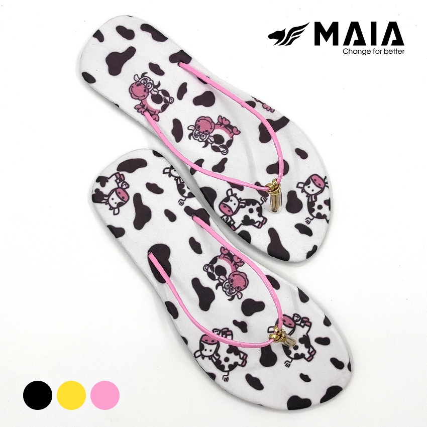Dép kẹp nữ bò sữa thời trang dễ thương Maia - quai dây đẹp siêu mỏng - đi nhẹ êm chân thoáng mát MA5691 (nhiều màu)