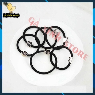 Thun Cột Tóc Cao Su Co Giãn Đầy Đặn Phong Cách Hàn Quốc