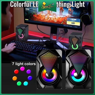 Loa usb x2/d1 có đèn led rgb tiện dụng cho điện thoại / máy tính