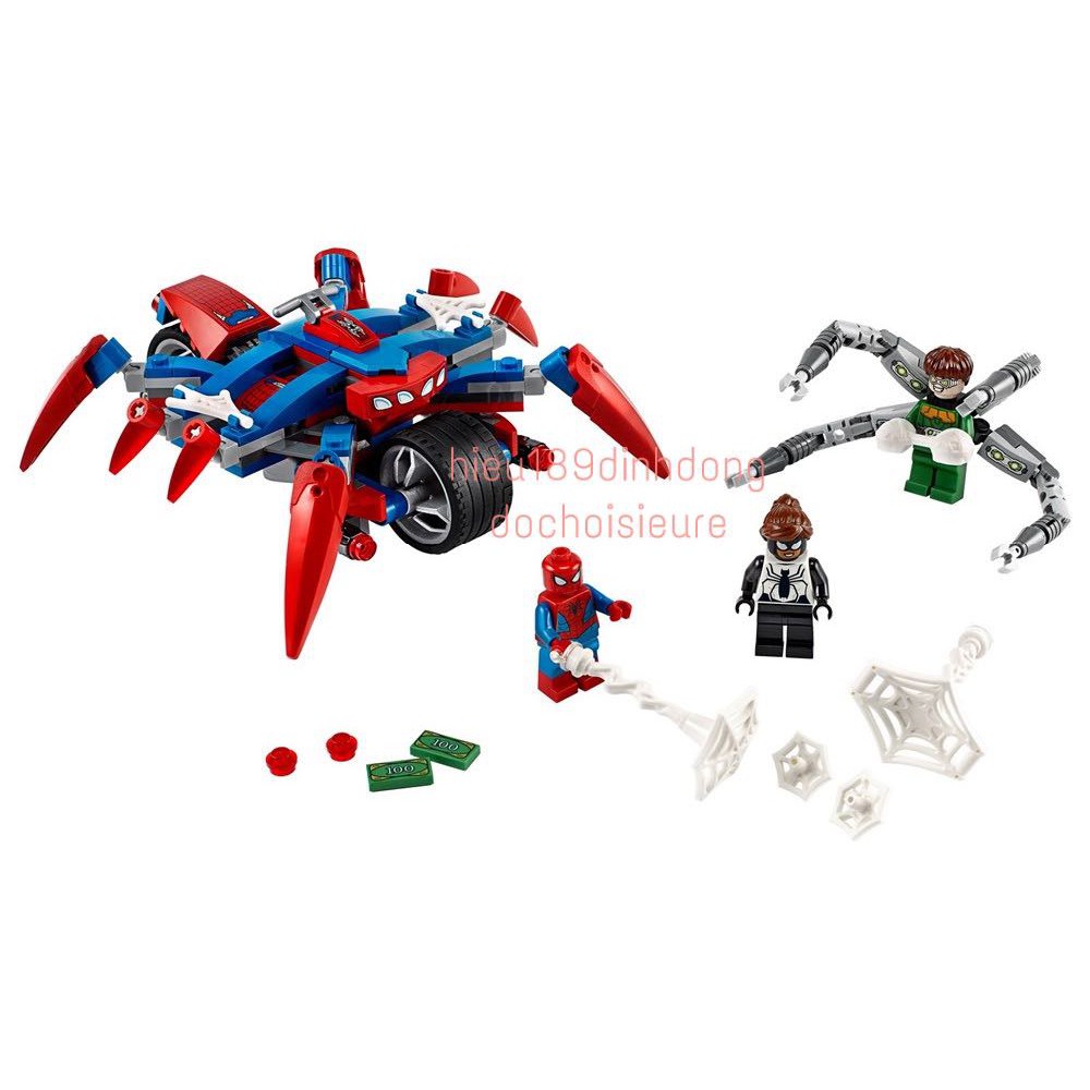 Lắp ráp xếp hình non Lego siêu anh hùng mg 138 mẫu b : Siêu xe máy moto của người nhện đại chiến venom 256+ mảnh