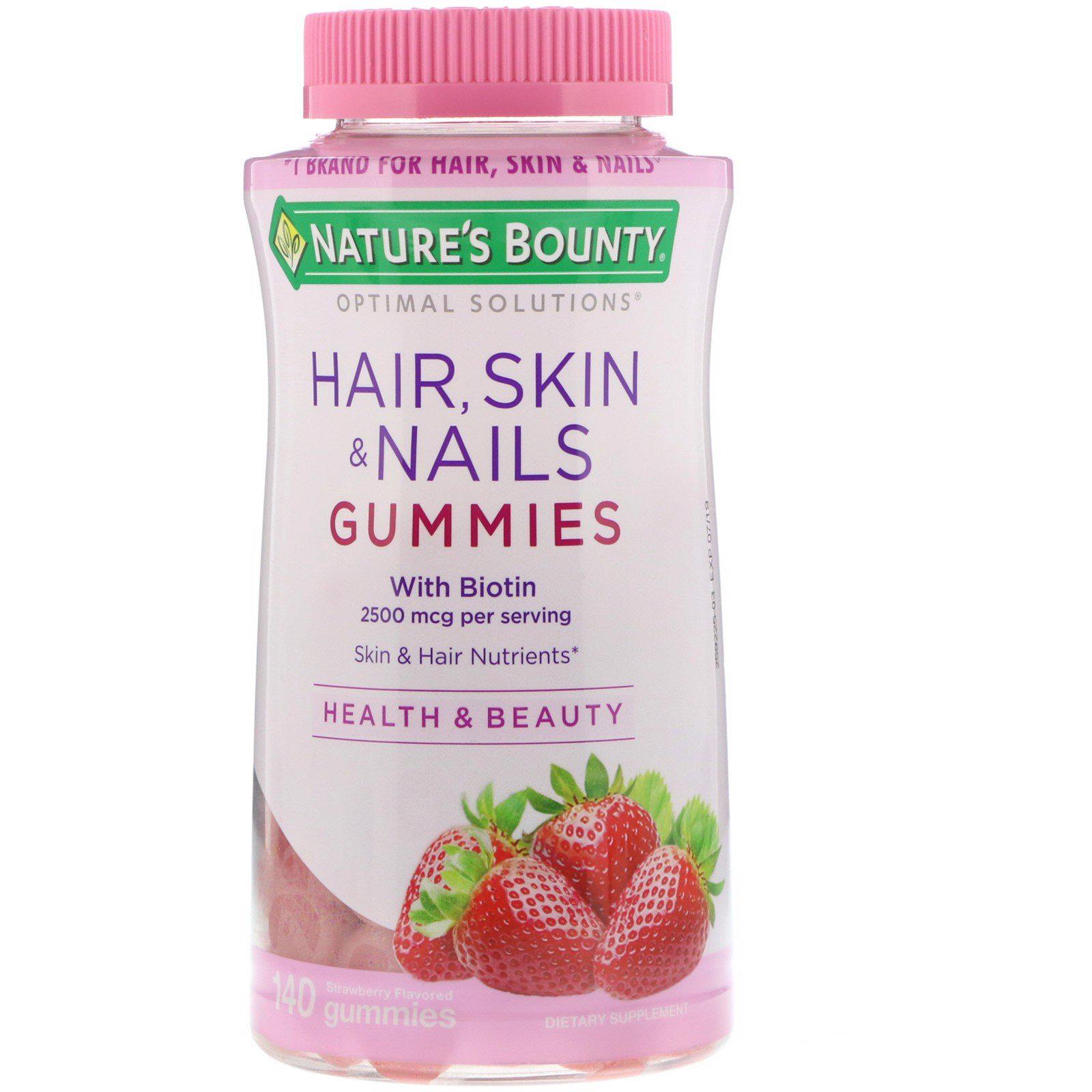 [Mã COSDAY - 50k đơn 250k] Kẹo Dẻo Nature's Bounty Hair, Skin & Nails Gummies Làm Đẹp Da, Tóc 80 viên [SeeMe beauty]