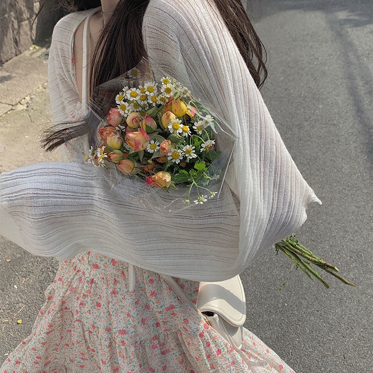 Áo Khoác cardigan Dệt Kim Tay Dài Chống Nắng Thời Trang Mùa Hè Cho Nữ