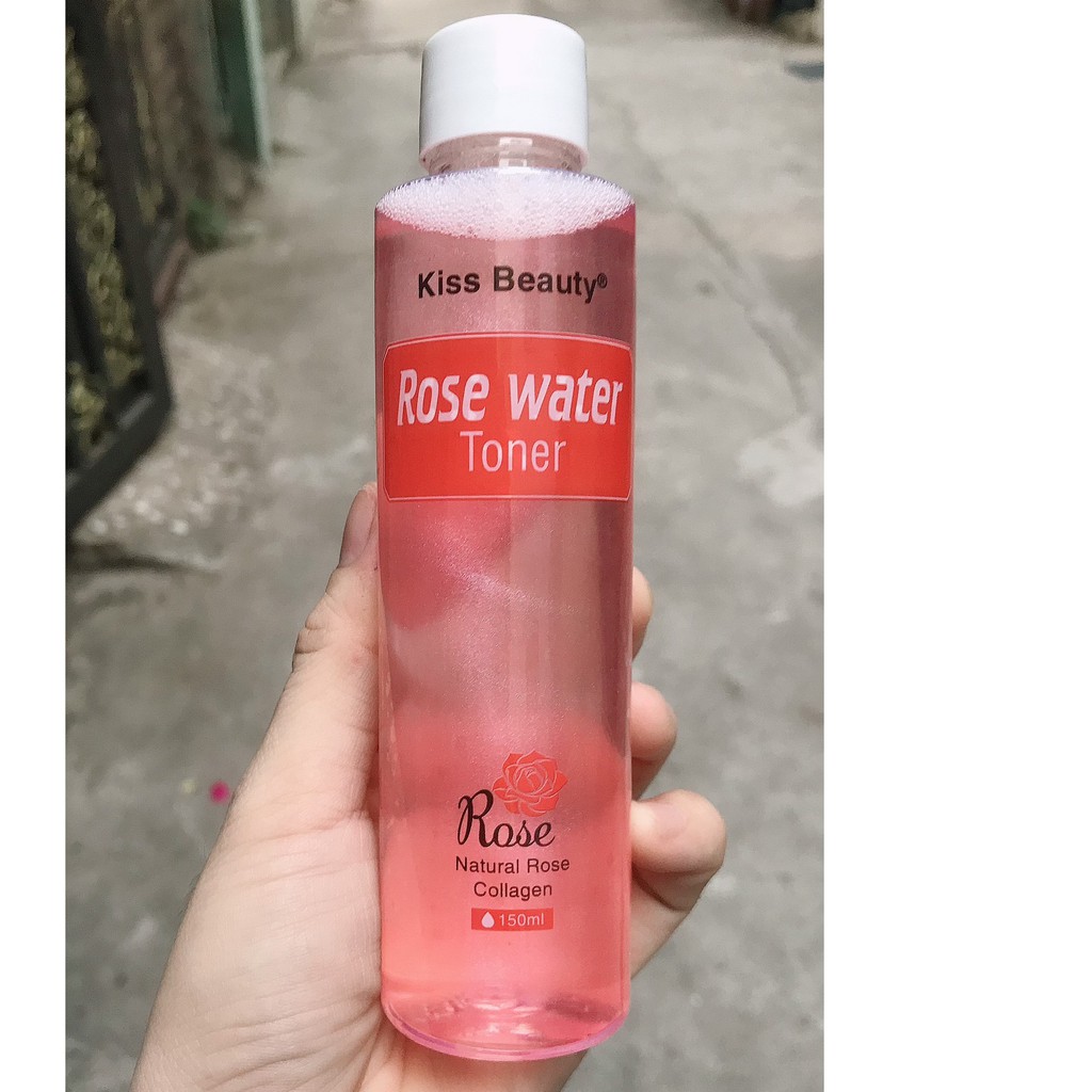 ( CHÍNH HÃNG) nước hoa hồng chứa cánh hoa tươi kiss beauty toner 150ml