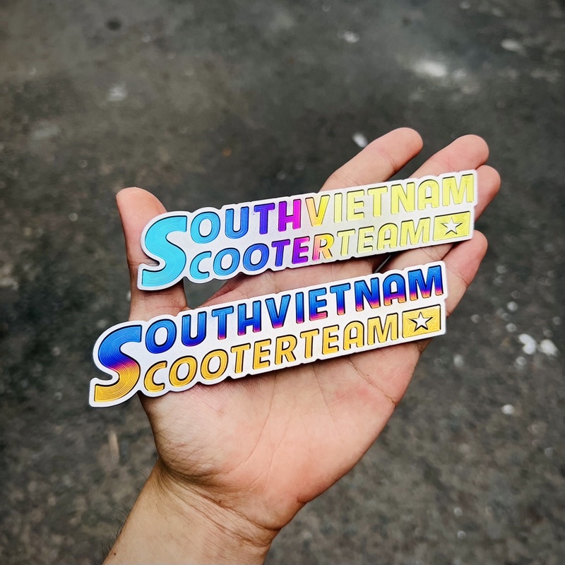 Tem Titan Logo Chữ Southvietnam Scooter Dán Trang Trí Xe