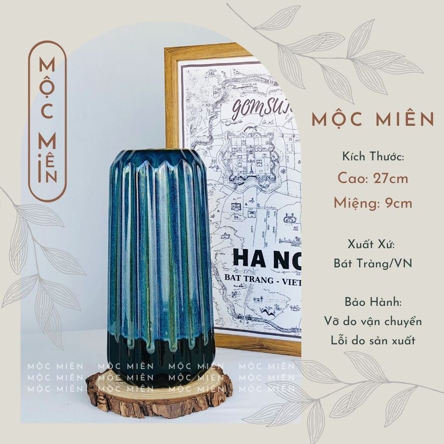 Bình hoa gốm lọ hoa men hoả biến MP decor trang trí nhiều kích cỡ, Mộc Miên gommocmien, gốm sứ bát tràng