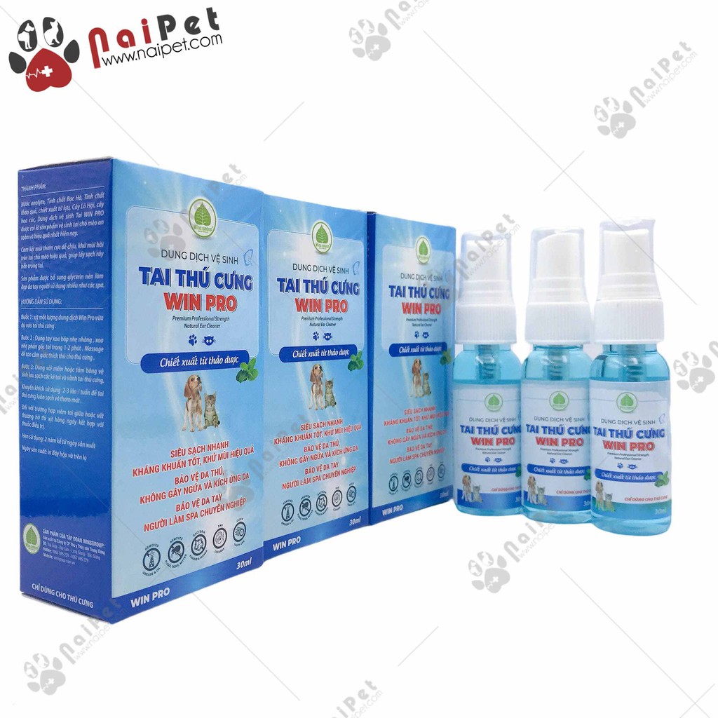 Dung Dịch Vệ Sinh Tai Dạng Xịt Cho Thú Cưng Wins Pro 30ml