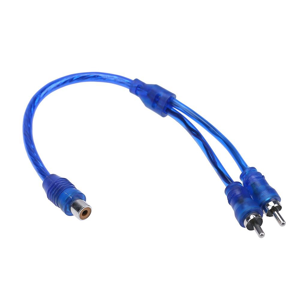 Dây cáp chuyển đổi âm thanh AUX 30cm 2 RCA đầu đực RCA đầu cái cho xe hơi