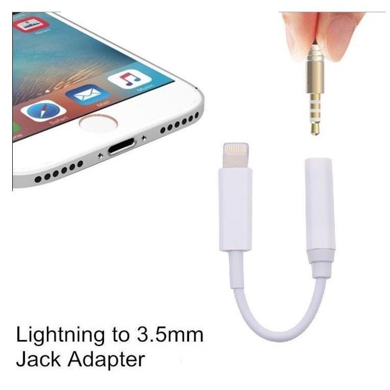Cáp Adapter chuyển đổi từ đầu sạc Lightning iPhone sang Jack tai nghe 3.5mm cho iPhone 7/ 7Plus/8/8Plus/X/ XS/XR/XS Max