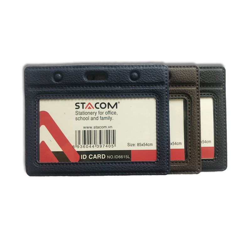[SET 5 CÁI] Thẻ đeo bảng tên giả da STACOM/ID6615L