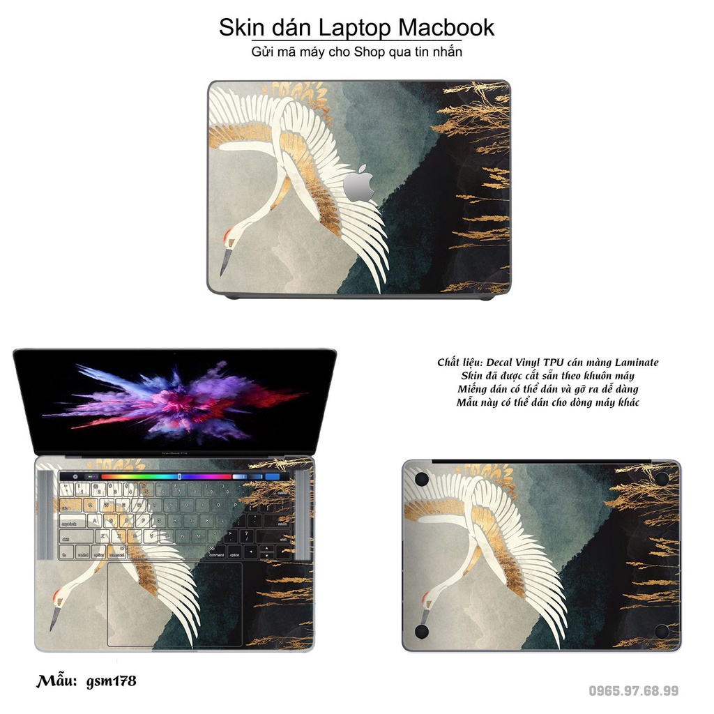 Skin dán Macbook mẫu sơn mài (đã cắt sẵn, inbox mã máy cho shop)