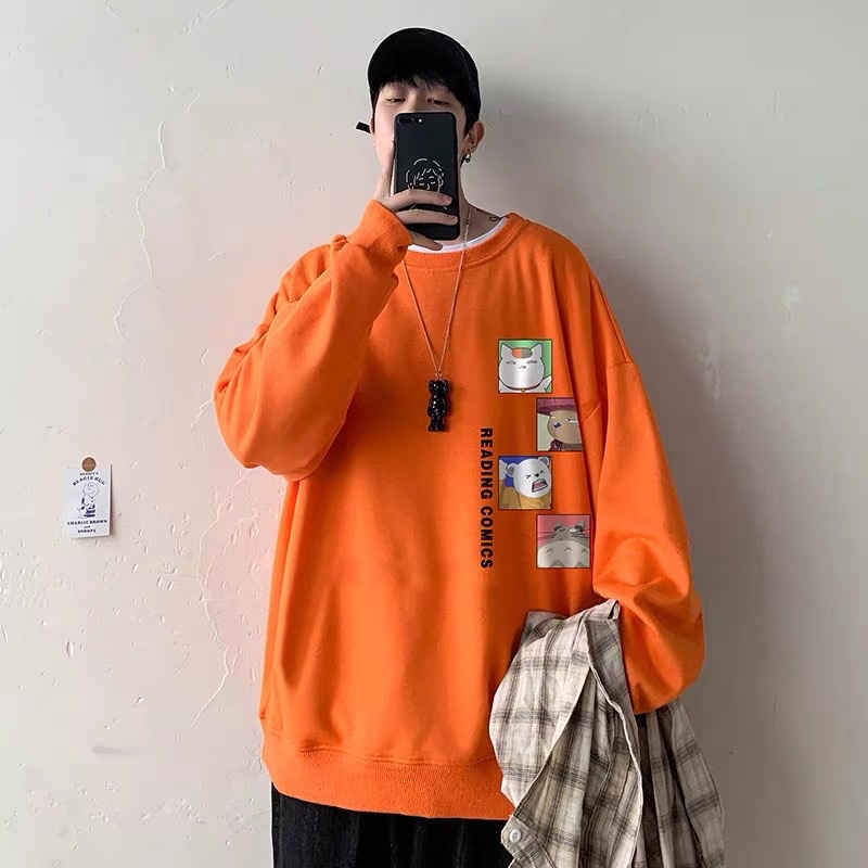 Áo Sweater Nỉ Bông Tay Dài Logo Unisex