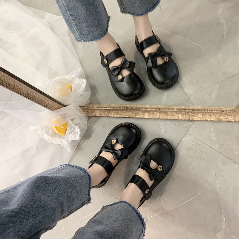 Giày Búp Bê Đính Nơ Xinh Xắn Phong Cách Lolita Hàn Quốc Cho Bạn Gái | BigBuy360 - bigbuy360.vn