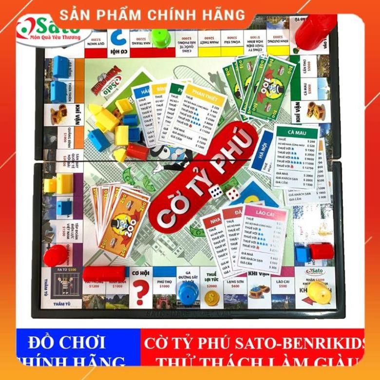 [Freeship 10k] Đồ Chơi Boardgames Cờ Tỷ Phú Hãng Sato Việt Nam sản phẩm như hình