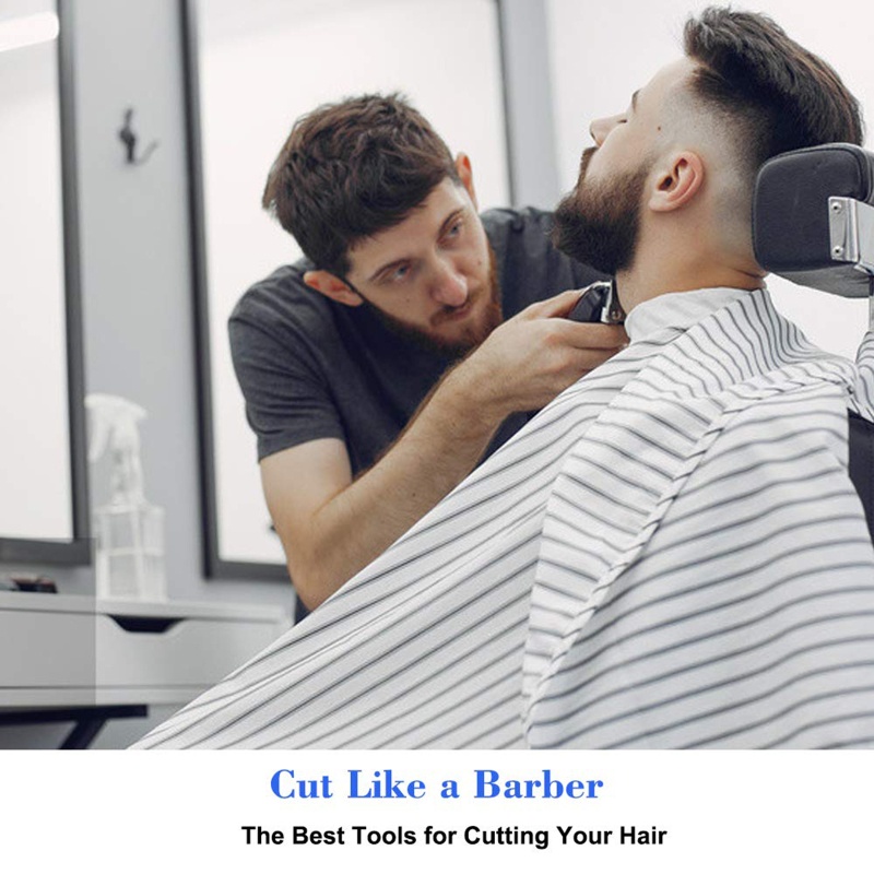 Youyo Bộ 3 Áo Choàng Cổ Kẻ Sọc Trắng Đen Chống Thấm Nước Có Thể Điều Chỉnh Nhuộm Tóc