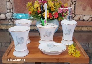 Bộ đồ dùng phòng tắm bằng gốm sứ (ms11-ms13)