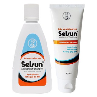 Combo dầu gội chống gàu selsun + dầu xả dưỡng tóc selsun