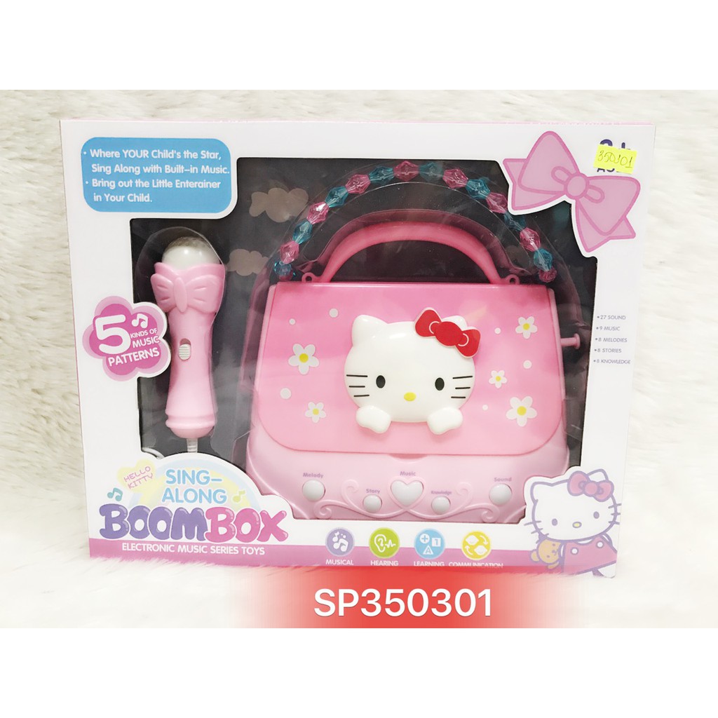 Hộp túi xách đàn mèo kitty + micro pin nhạc mp3 6801ED