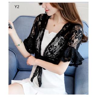 Áo khoác lửng vải ren thời trang xinh xắn dành cho nữ