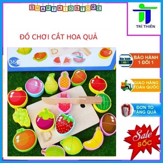 Đồ chơi cắt hoa quả bằng nam châm cho bé, đồ chơi gỗ an toàn