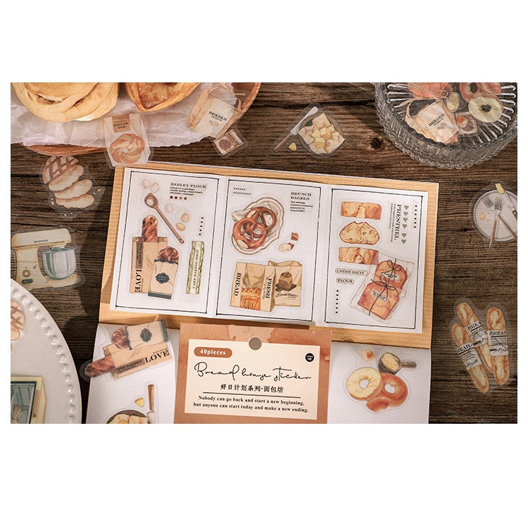 Sticker trang trí sổ vintage hình phong cách cổ điển ĐỘC LẠ, hình dán sticker cute dễ thương