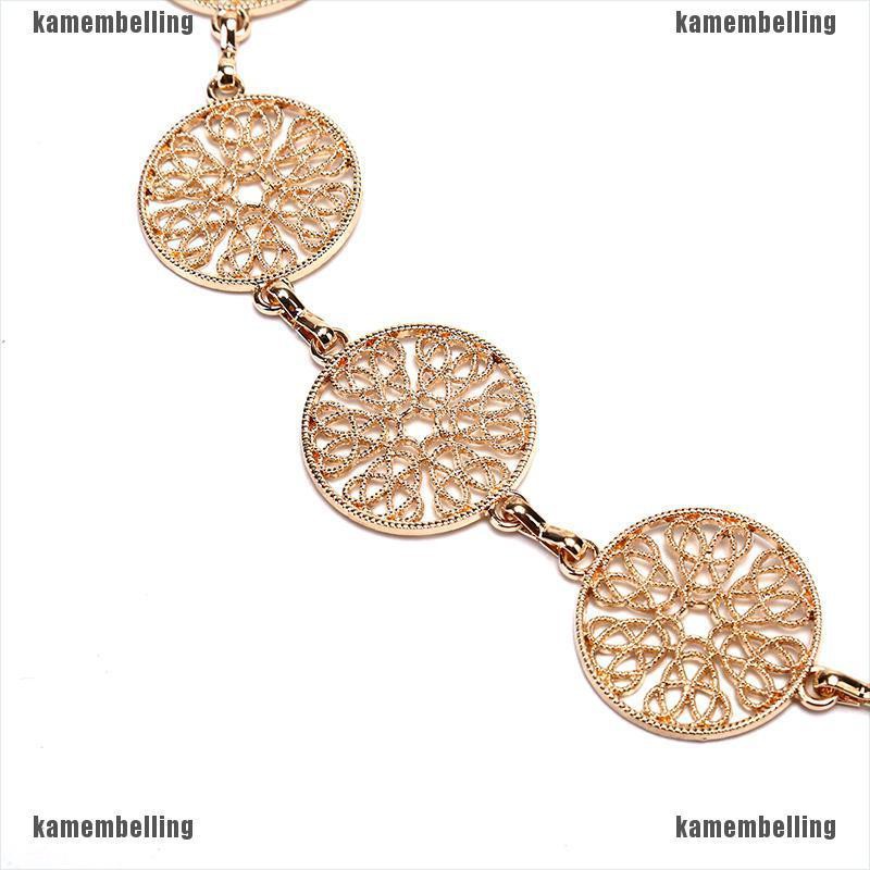 Thắt Lưng Dây Xích Bằng Kim Loại Màu Vàng / Bạc Thời Trang