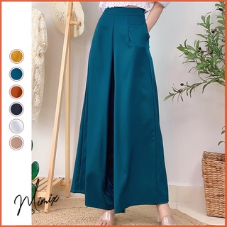 Quần tây ống rộng MIMIX quần dài lụa chéo trơn đi làm, đi chơi sang trọng BD0155