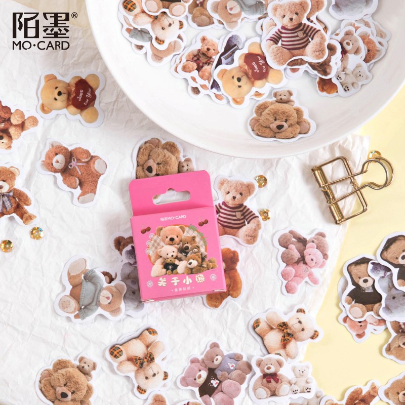 Set 46 Giấy Trang Trí Hình Gấu Dễ Thương