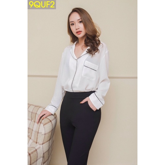 Quần UMI công sở CARDINA cạp cao xếp ly ghen bụng 100% chất umi Nhật mã 9QUF1 , 9QUF2 co giãn 4 chiều