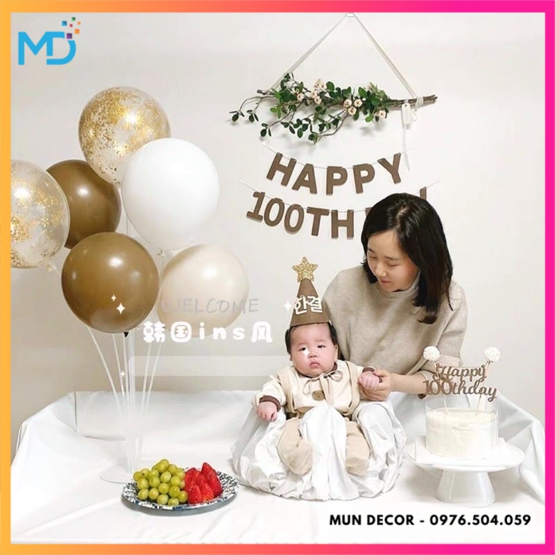 Set 50 Bóng Bay Màu Nâu Trang Trí Sinh Nhật Tiệc Cưới