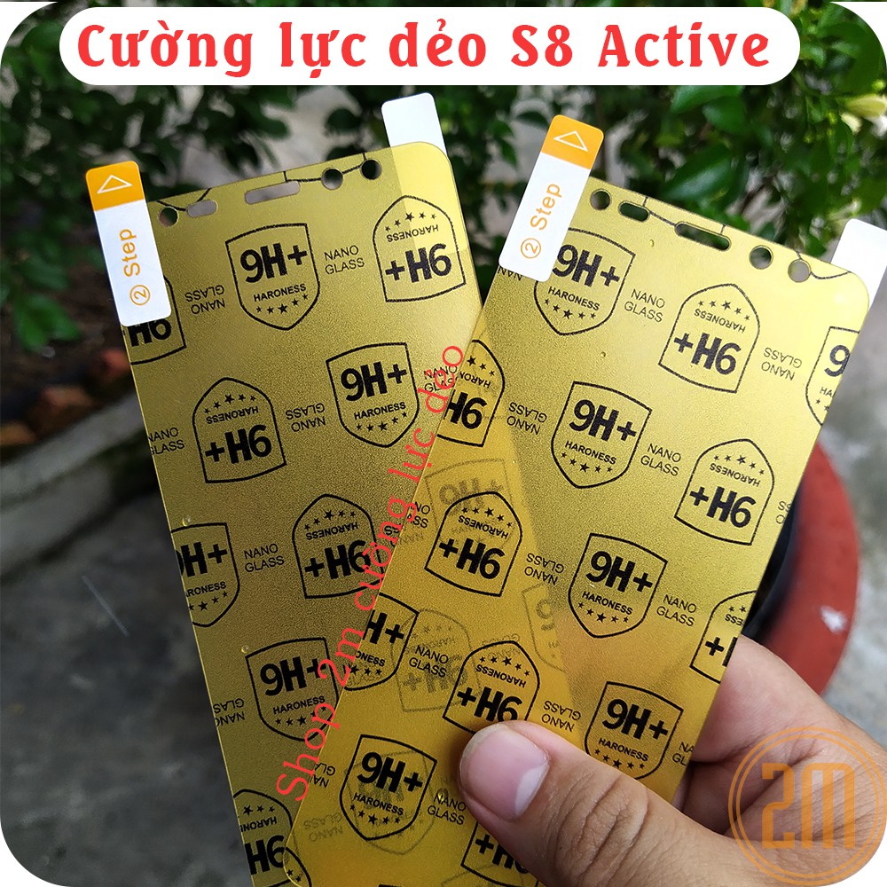 Cường lực dẻo Samsung S8 Active khoét lỗ